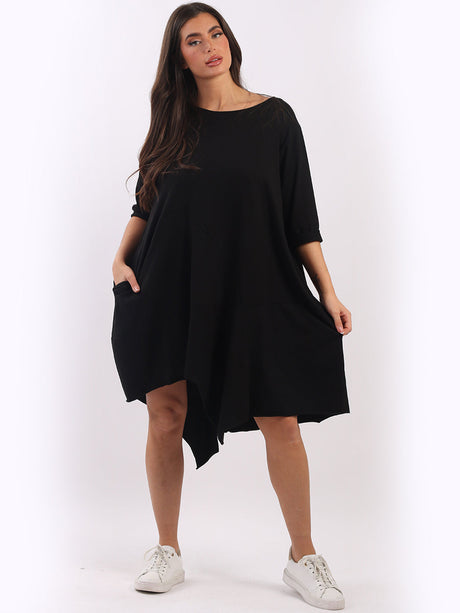 Cotton Lagenlook Midi Dress