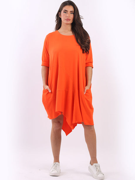 Cotton Lagenlook Midi Dress