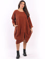 Cotton Corduroy Cocoon Dress