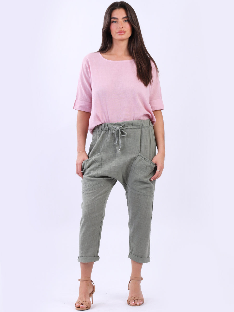 Plain Cotton Pant Khaki
