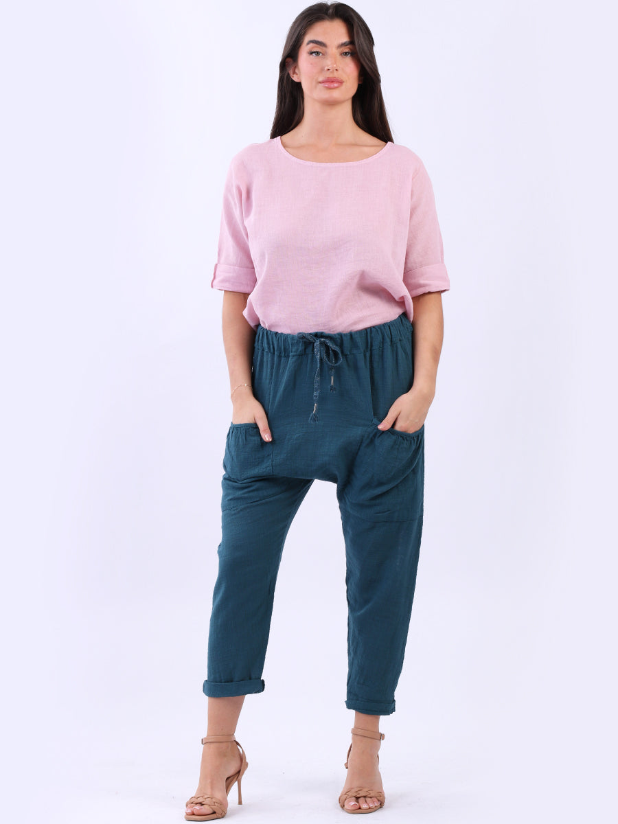 Plain Cotton Pant Teal