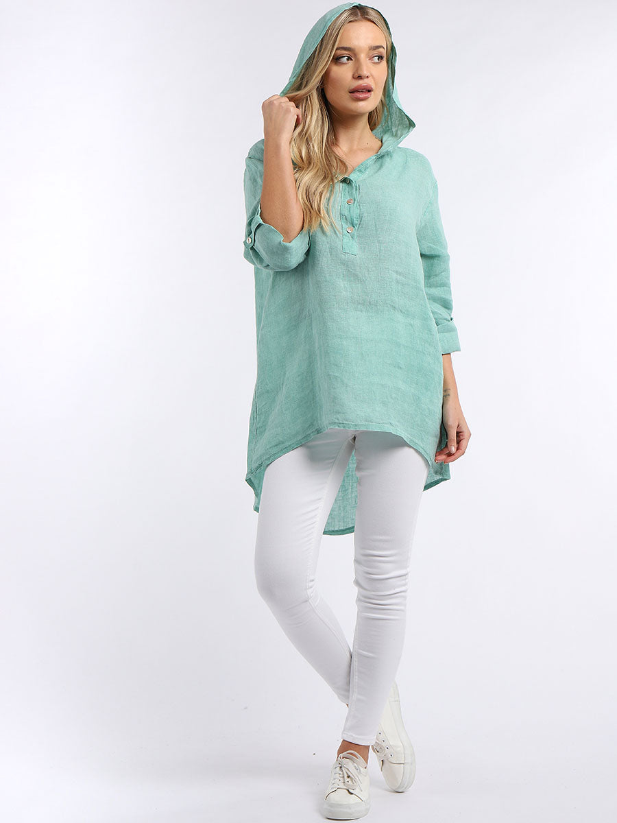 Linen hoodie women's new arrivals