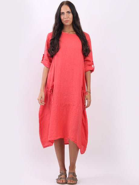 Linen Lagenlook Oversized Slouchy Dress