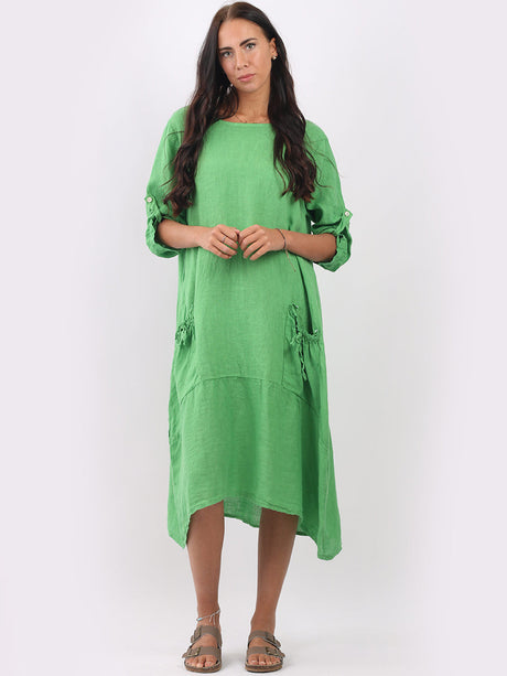 Linen Lagenlook Oversized Slouchy Dress