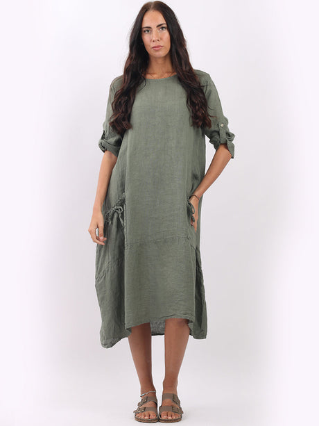 Linen Lagenlook Oversized Slouchy Dress