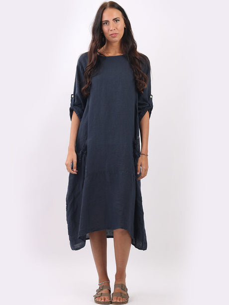 Linen Lagenlook Oversized Slouchy Dress