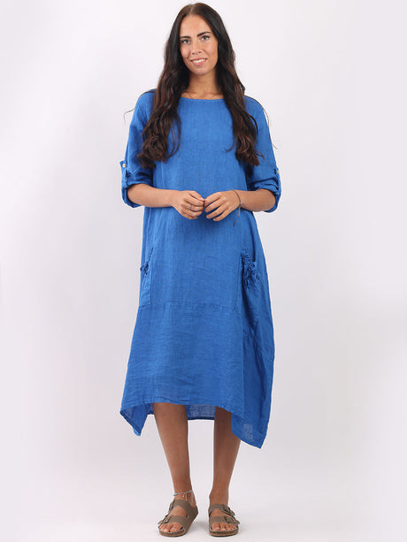 Linen Lagenlook Oversized Slouchy Dress