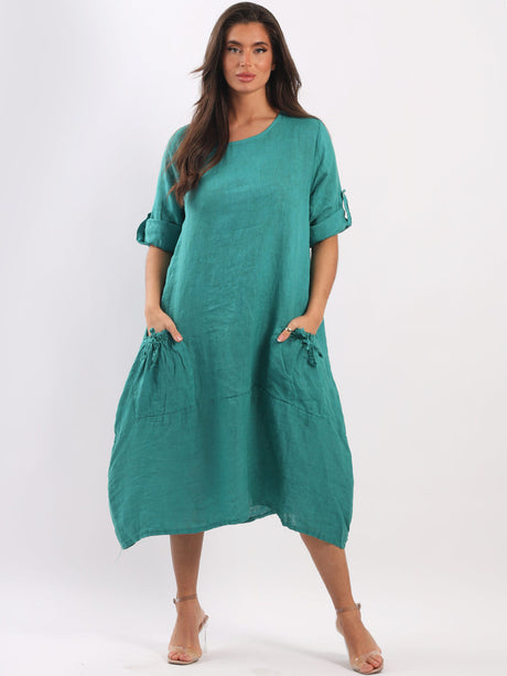 Linen Lagenlook Oversized Slouchy Dress