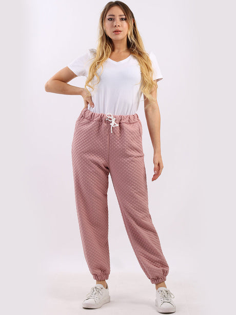 Ladies Plain High Waist Comfy Quilted Pyjama