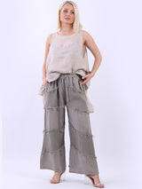 Linen Wide Leg Ladies Pant