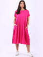 Ladies Cotton Lagenlook Dress