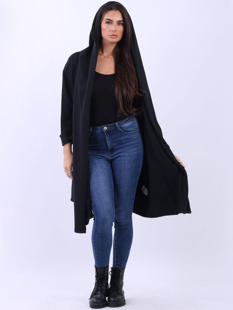 Plus Size Cotton Open Cardigan