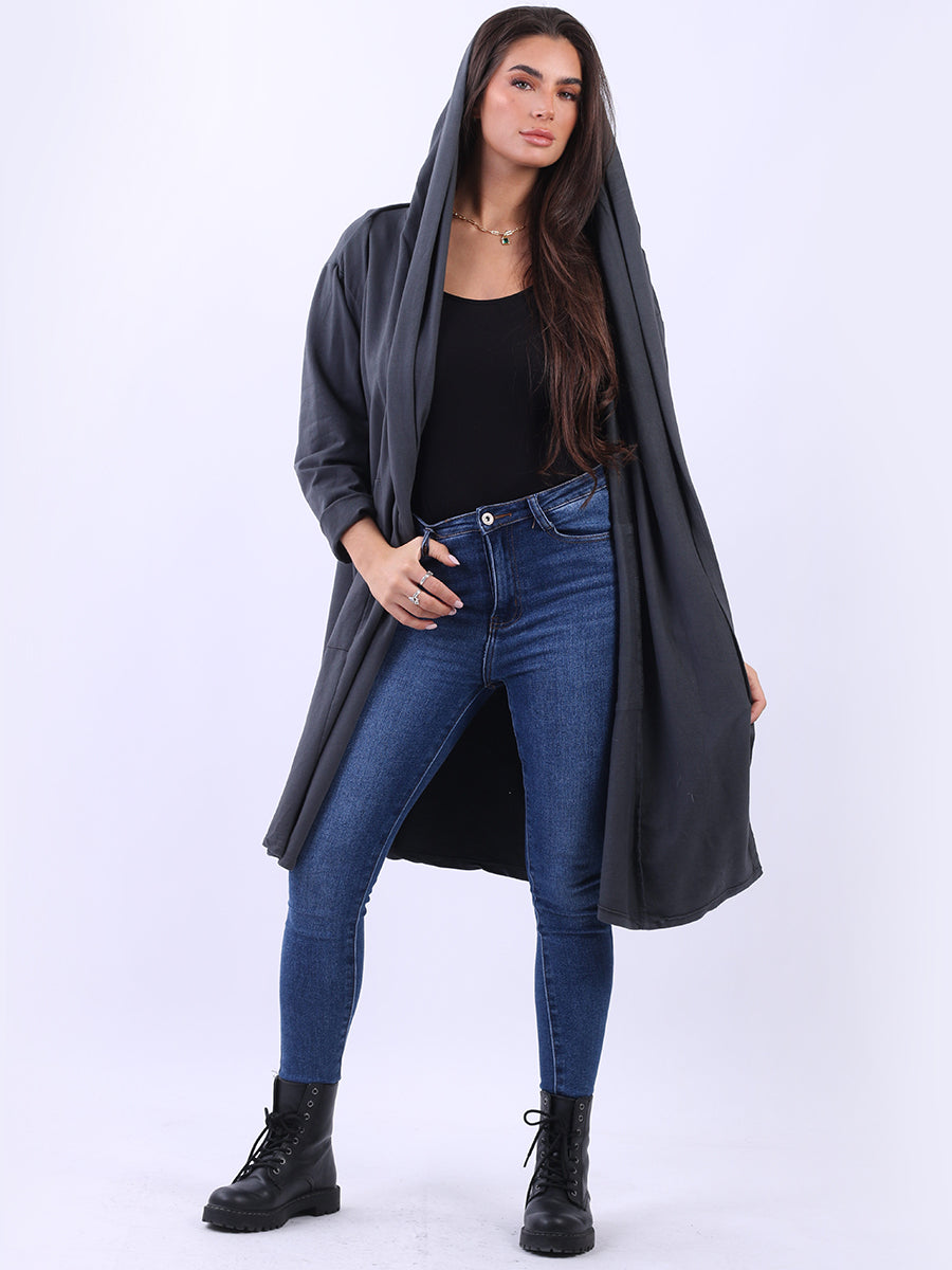 Plus Size Cotton Open Cardigan