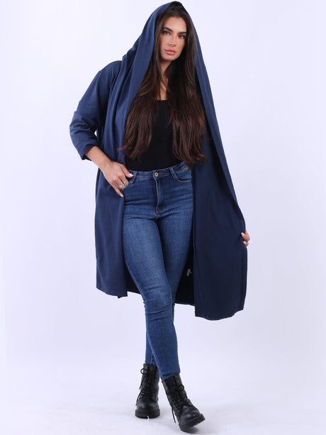 Plus Size Cotton Open Cardigan