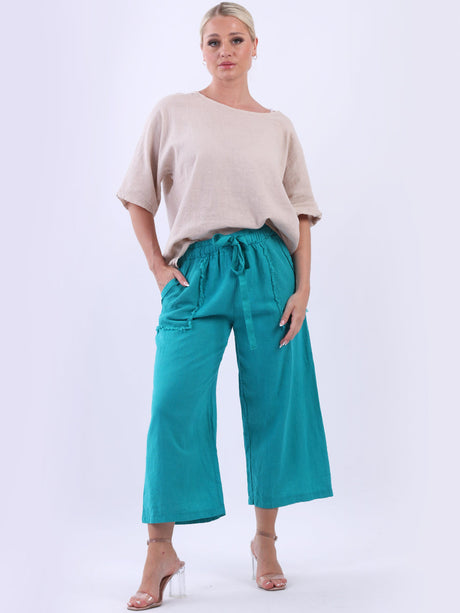 Linen Wide Leg Trouser