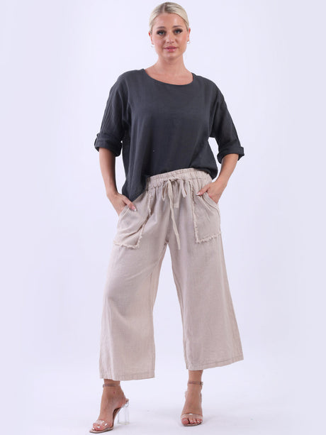 Linen Wide Leg Trouser