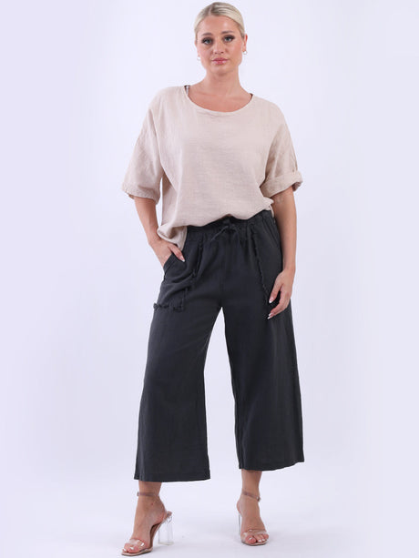 Linen Wide Leg Trouser