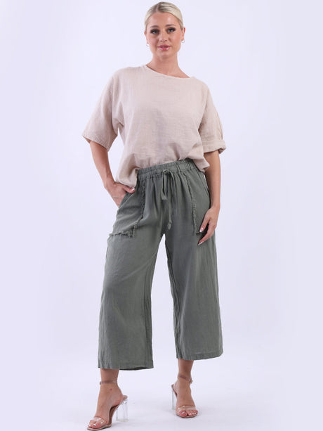 Linen Wide Leg Trouser