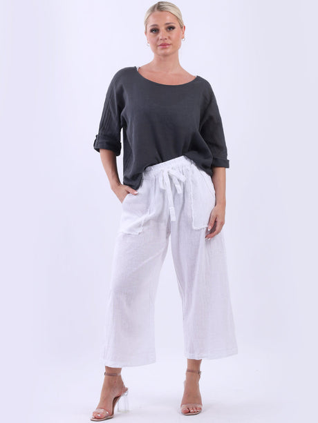 Linen Wide Leg Trouser