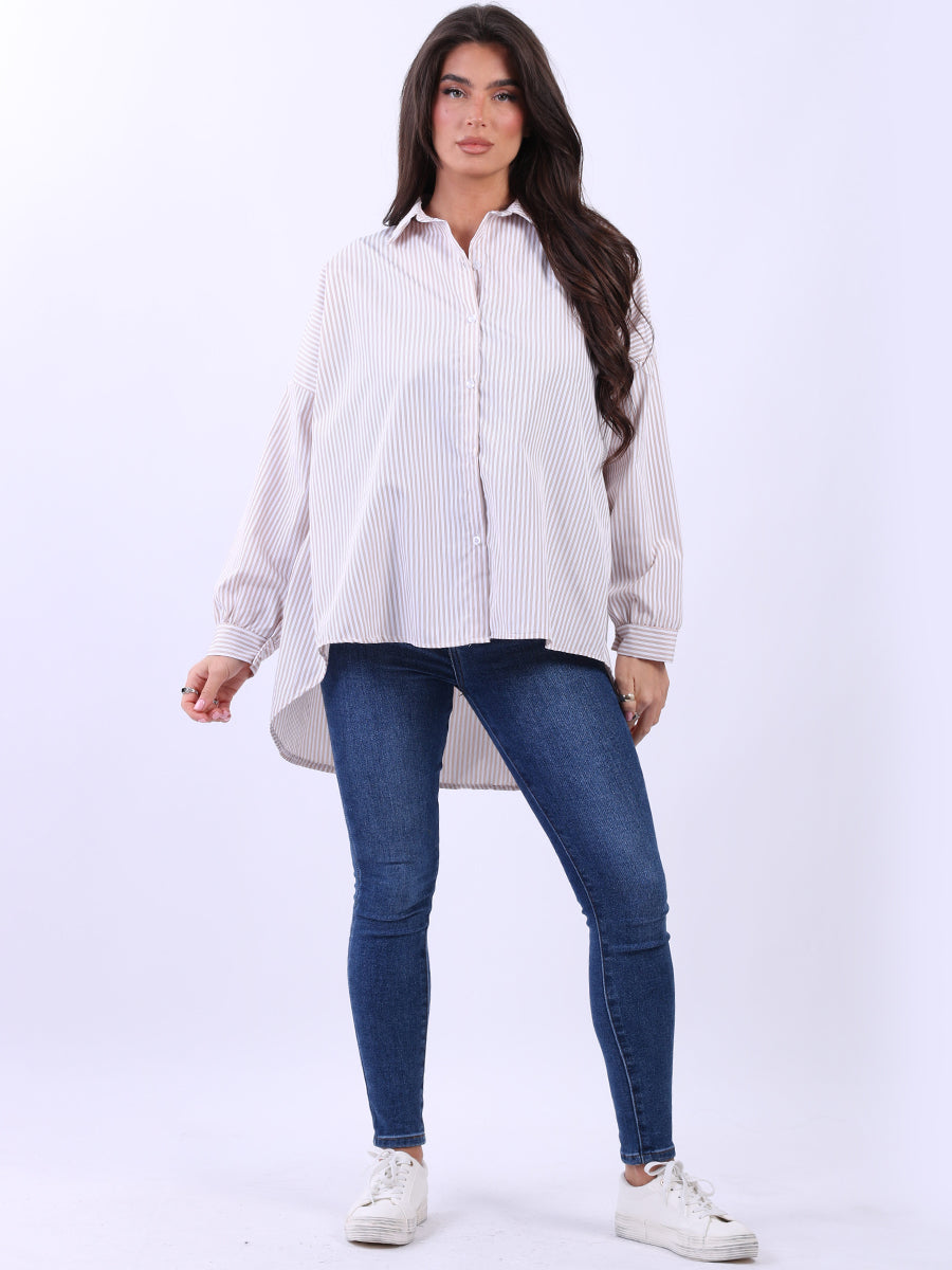 Ladies Cotton Shirt Beige