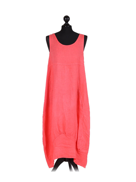 Ladies Linen Balloon Tank Dress