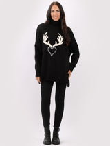 Reindeer Christmas Woolen Knit Jumper