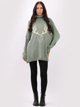 Reindeer Christmas Woolen Knit Jumper