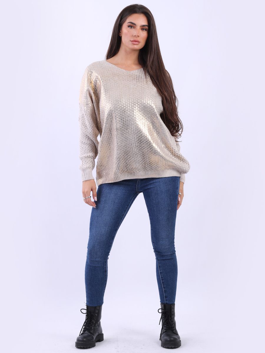 Fancy Knitted Oversized Lagenlook Wooly Top