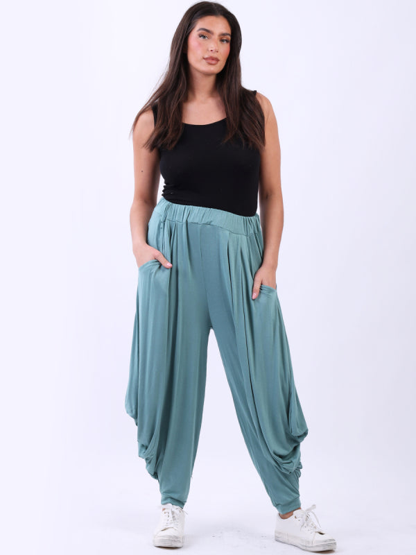 Oversized Jersey Harem Pant