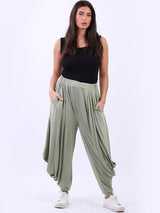 Oversized Jersey Harem Pant