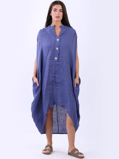 Sleeveless Oversized Linen Dress