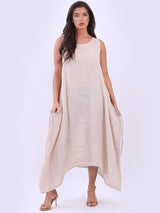 Sleeveless Oversized Linen Dress