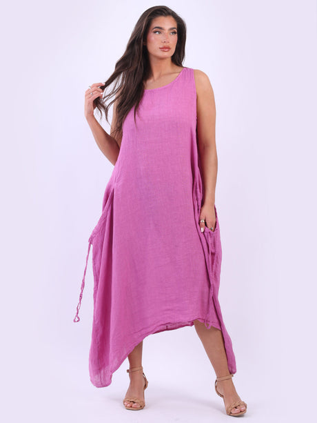 Sleeveless Oversized Linen Dress