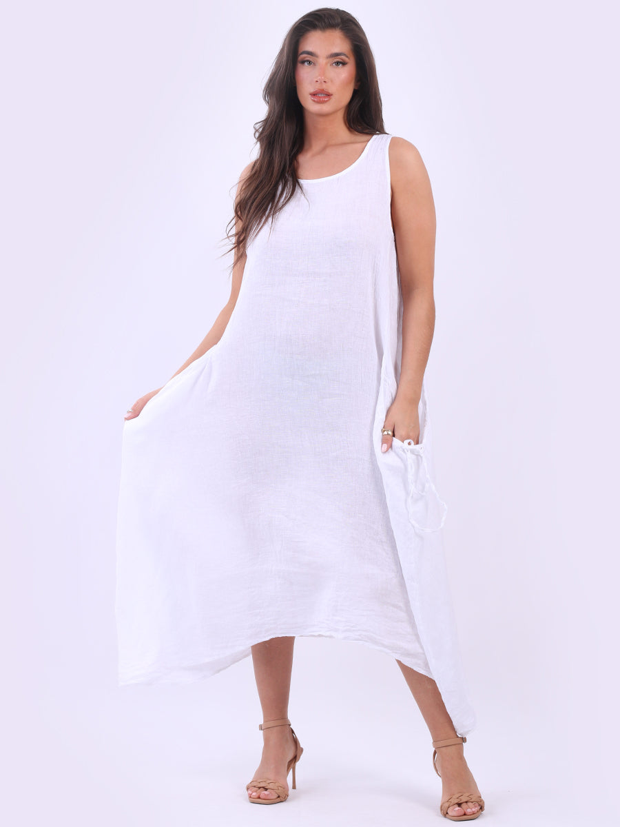 Sleeveless Oversized Linen Dress