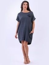 Italian Solid Linen Dress