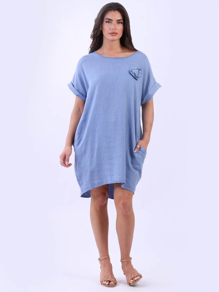 Italian Solid Linen Dress