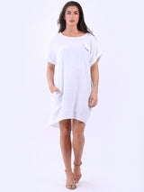 Italian Solid Linen Dress