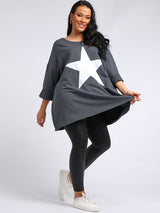 Casual Oversized Star Print Cotton Summer Top