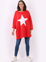 Casual Oversized Star Print Cotton Summer Top