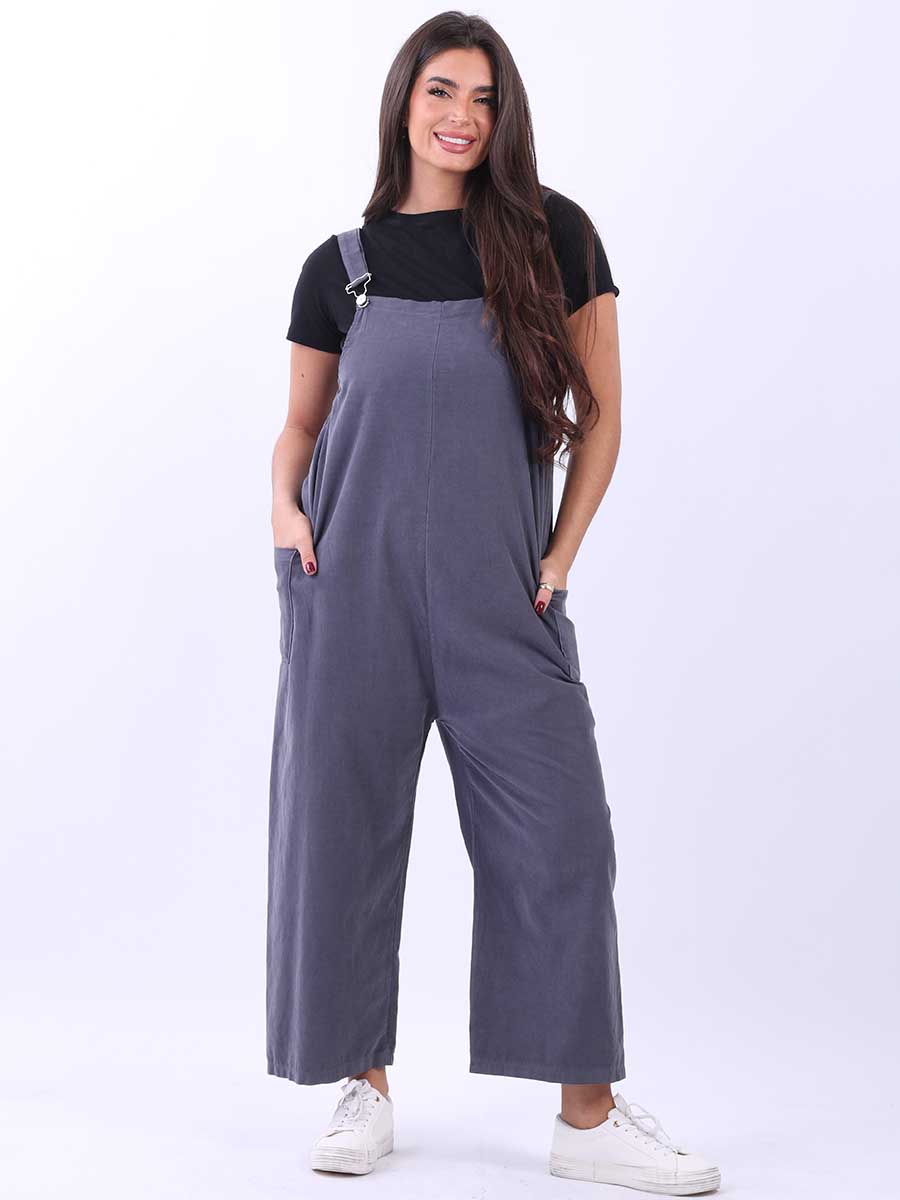 Cotton Corduroy Oversized Jumpsuit