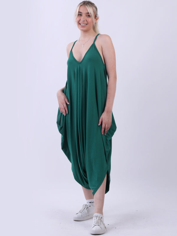 Women Cami Jumpsuit Bottle Green