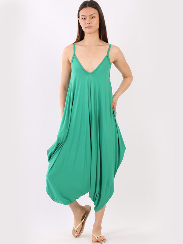 Women Cami Jumpsuit Green