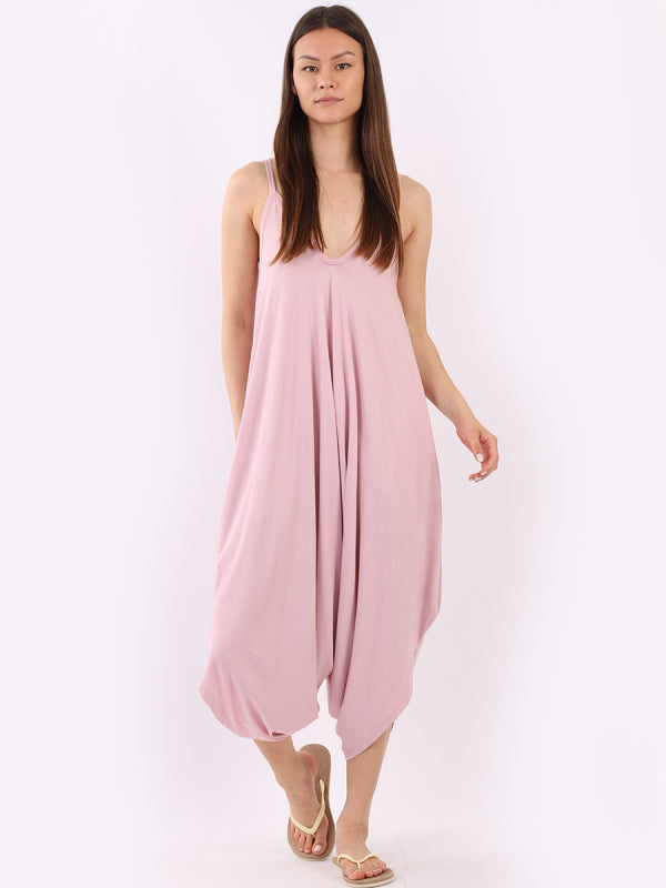 Women Cami Jumpsuit Pink