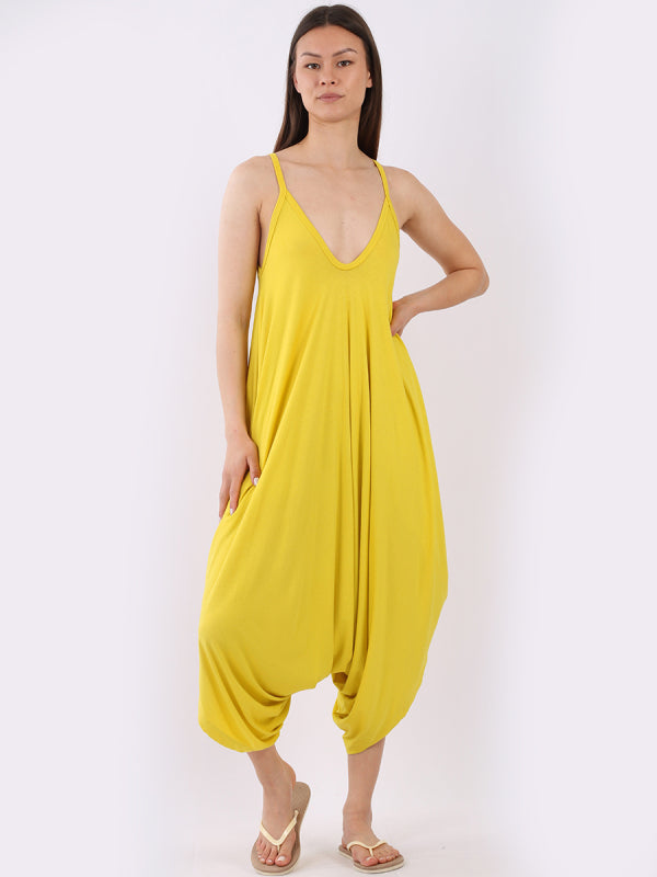 Women Cami Jumpsuit Yellow