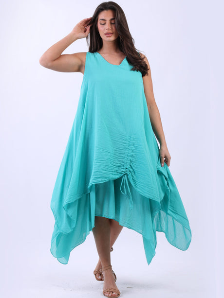 Ladies Oversized Sleeveless Cotton Tank Dress