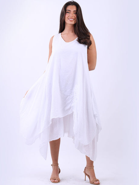 Ladies Oversized Sleeveless Cotton Tank Dress