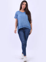 Linen Hi-Lo Ladies Vintage Washed Top