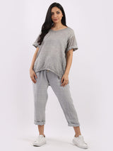 Linen Hi-Lo Ladies Vintage Washed Top