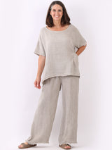 Vintage Washed Linen Baggy Top