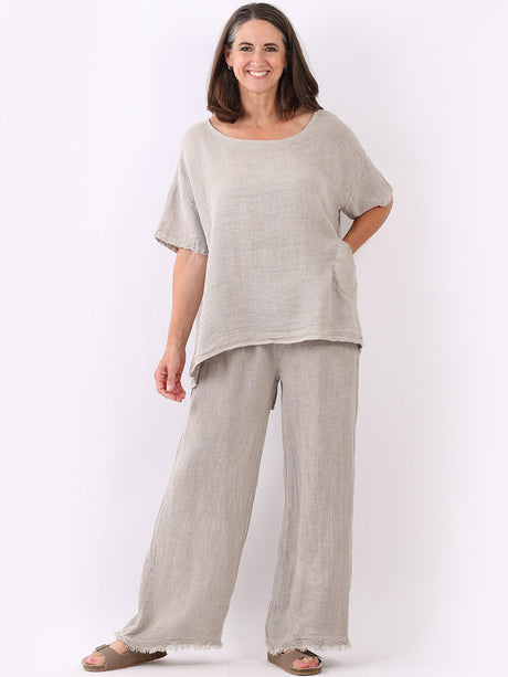 Vintage Washed Linen Baggy Top